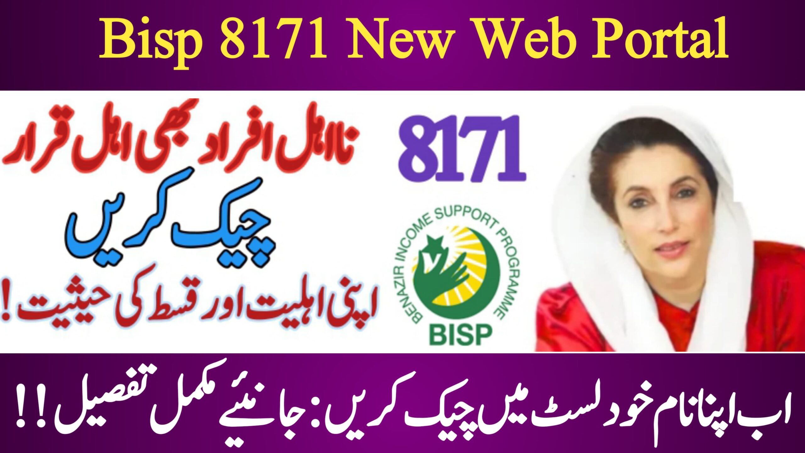 BISP 8171 Web Portal 2025 || Check Eligibility and Payment Status Online, bispga.com